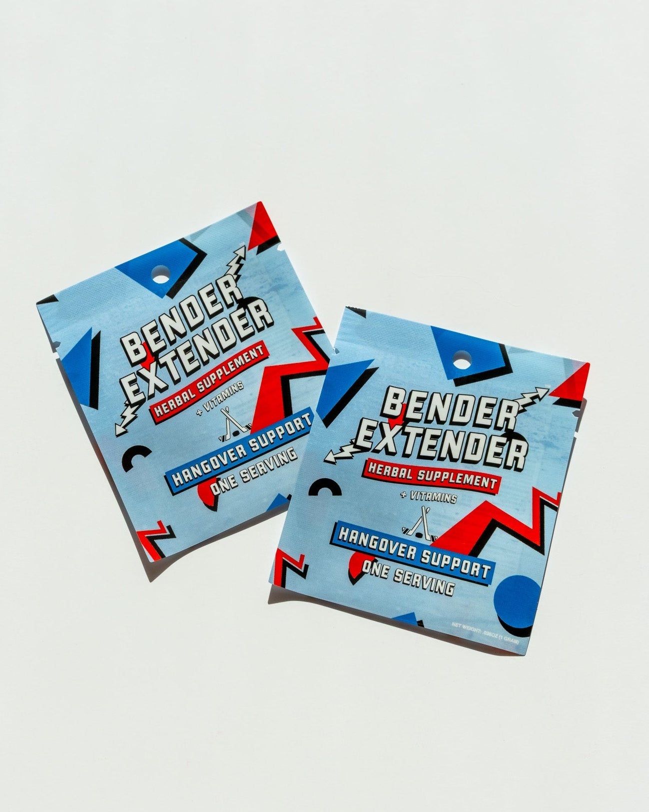 Two packages of hockey 'Bender Extender' on a white background