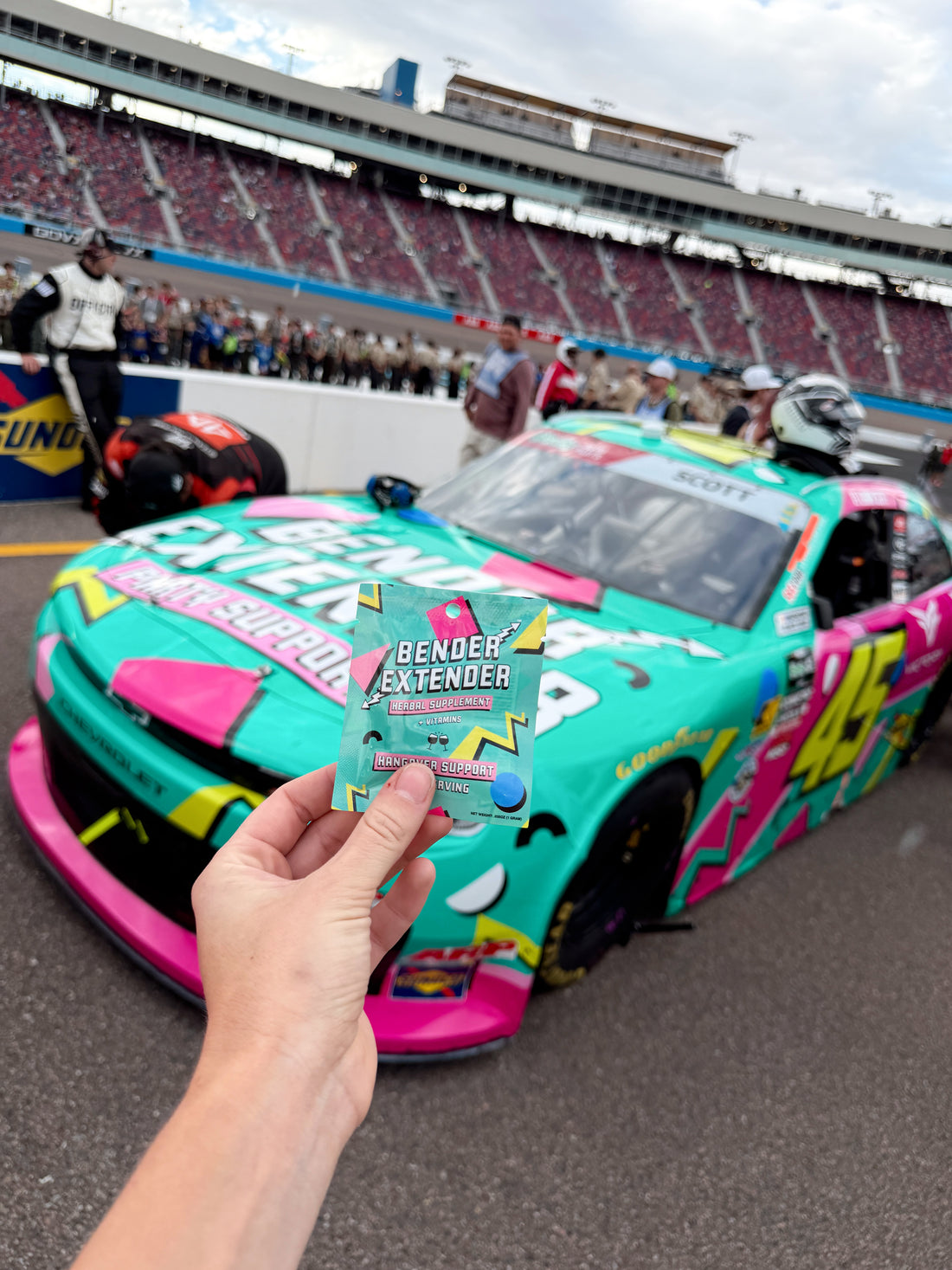 The Bender Racing Girls at the track