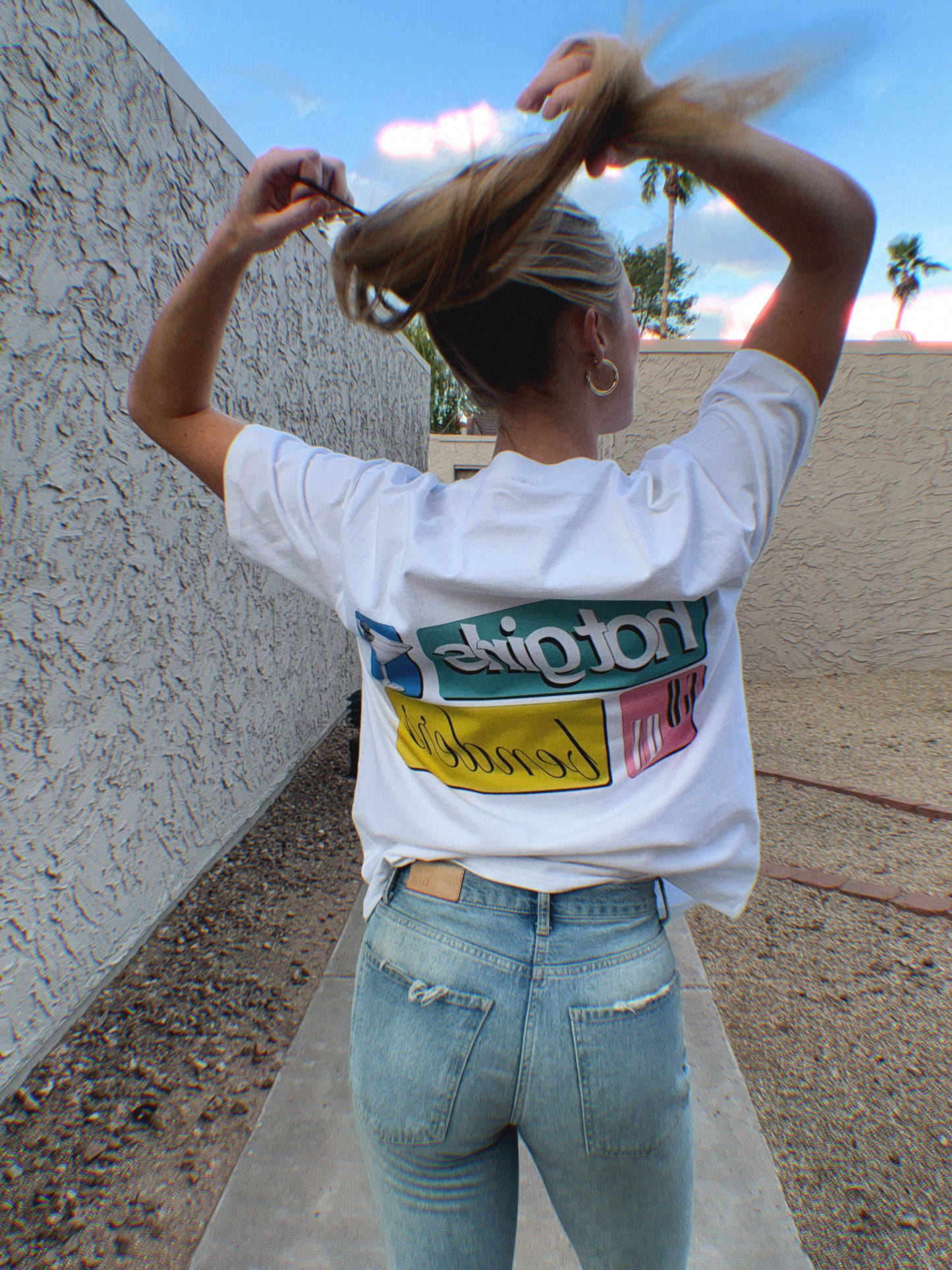 Hot Girls Go On Benders Retro Block Tee