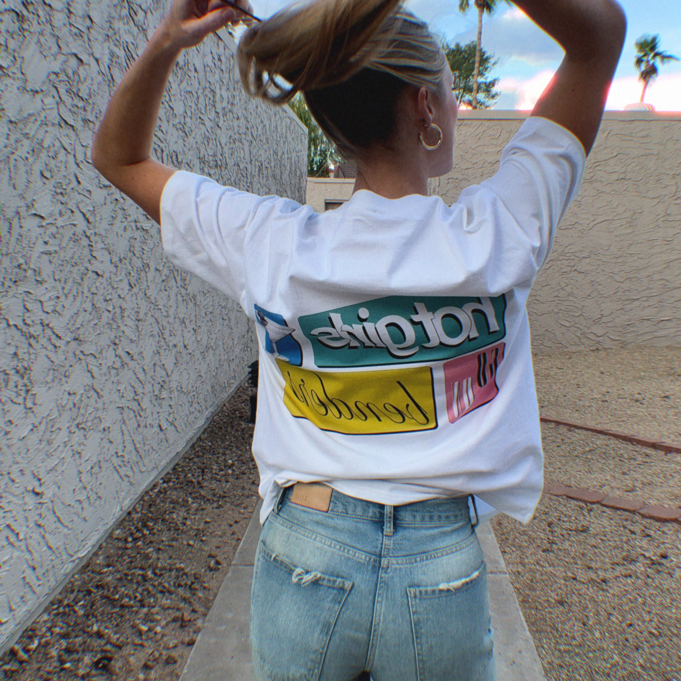 Hot Girls Go On Benders Retro Block Tee